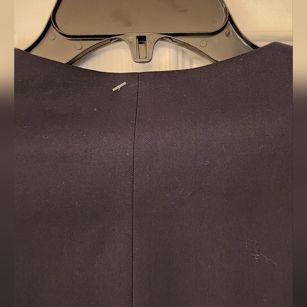 FRAME Button Front Cropped Wool Blend Jacket In Navy Size Small - Picture 10 of 16